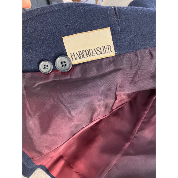 Haberdasher Navy Blue 100% Pure Wool Blazer Jacket Lined Sz 11 Schoolboy - Picture 7 of 9